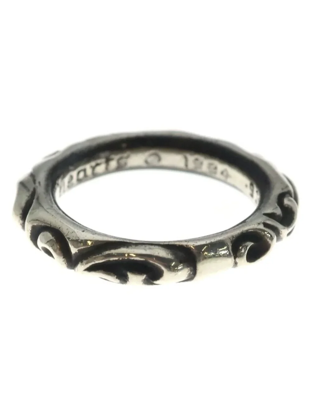 Chrome Hearts Scrl Band Scroll Ring Silver